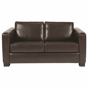 SHERWOOD TWO SEATER CHOCOLATE BROWN CONTRACT LEATHER
