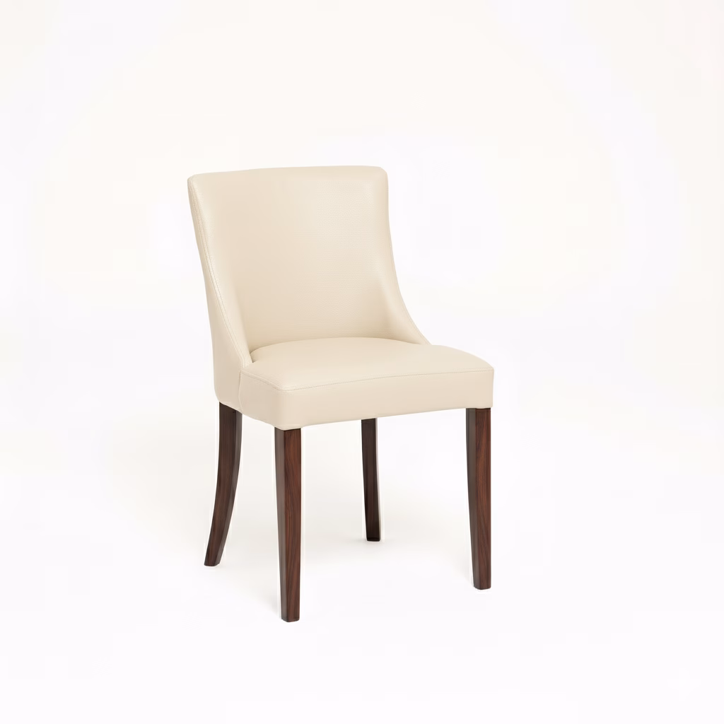 LEATHER RESTAURANT DINING CHAIRS 1933 CREAM