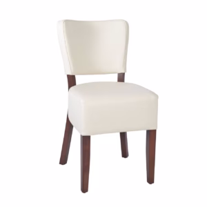 LEATHER RESTAURANT CHAIRS IVORY / CREAM 1970