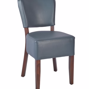 LEATHER RESTAURANT DINING CHAIR GREY 1970