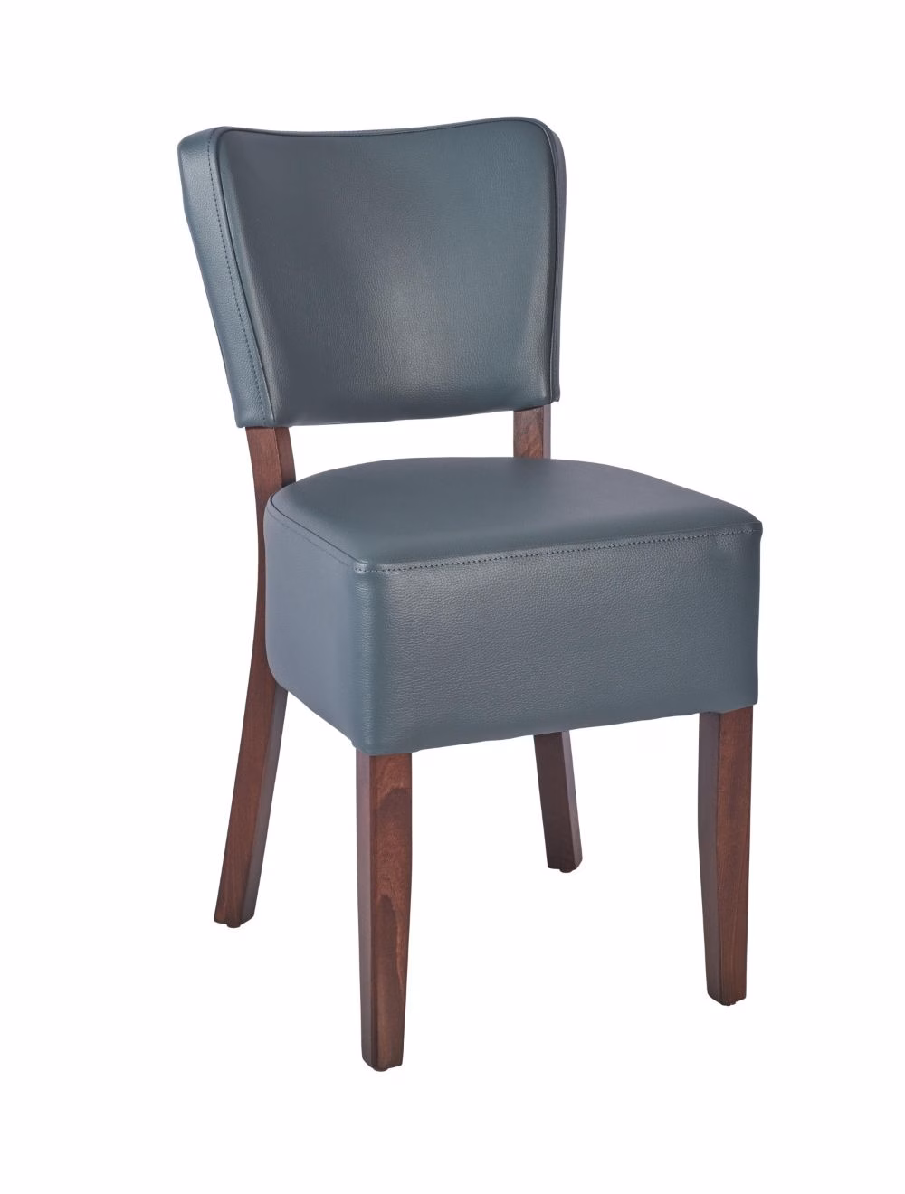 LEATHER RESTAURANT DINING CHAIR GREY 1970