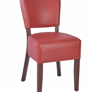 Leather Restaurant Dining Chair 1970 Red