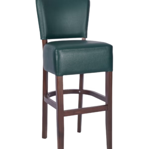 1971 Restaurant Chair Leather Bar Stool Dark Green