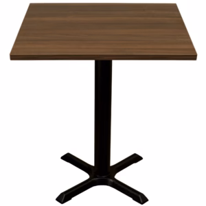 RESTAURANT TABLE & BASE LIGHT WALNUT 2SEATER 3420