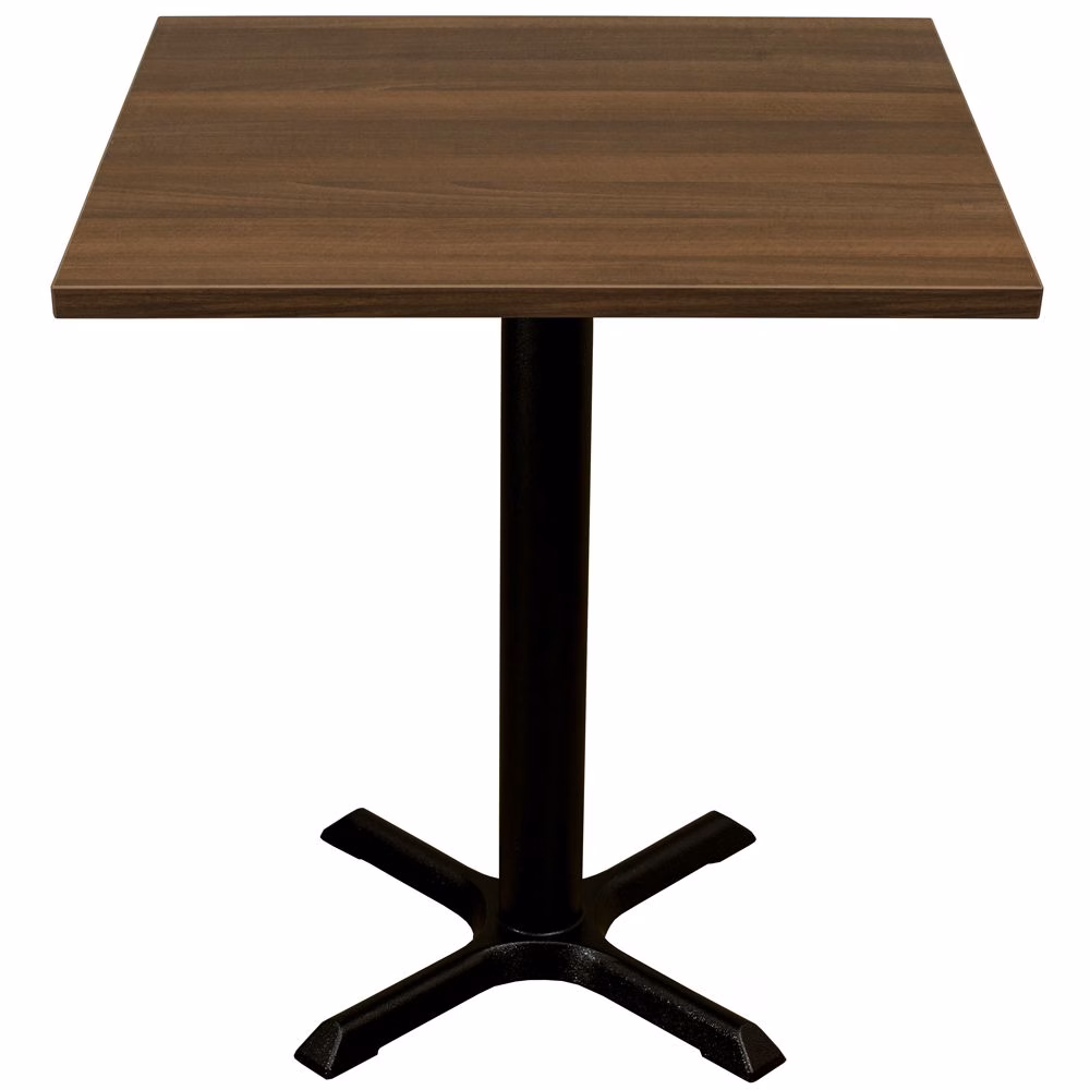 RESTAURANT TABLE & BASE LIGHT WALNUT 2SEATER 3420