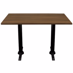 RESTAURANT TABLE & BASE LIGHT WALNUT 4SEATER 3421