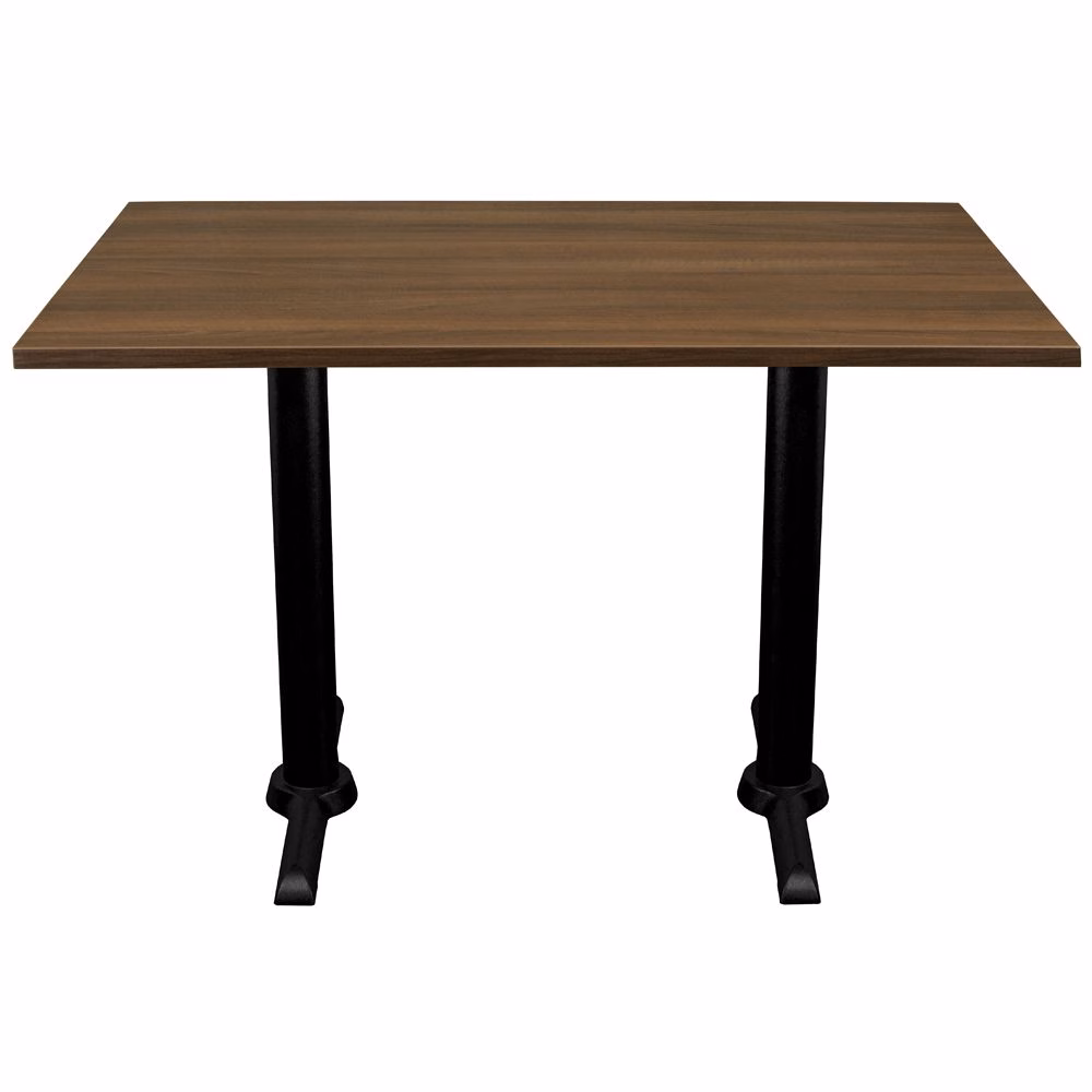 RESTAURANT TABLE & BASE LIGHT WALNUT 4SEATER 3421