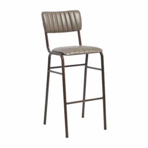 PUB FURNITURE LEATHER BAR STOOL 7696 VINTAGE GREY