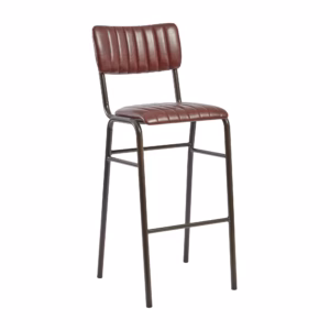 PUB FURNITURE LEATHER BAR STOOL 7696 VINTAGE RED