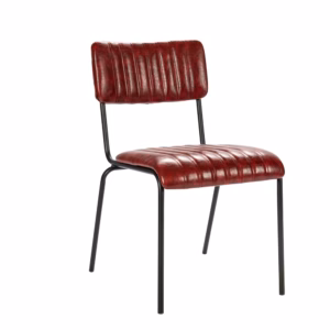 LEATHER RESTAURANT DINING CHAIR 7699 VINTAGE RED