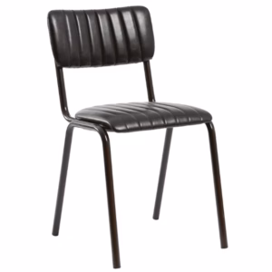 LEATHER RESTAURANT CHAIR 7699 VINTAGE BLACK