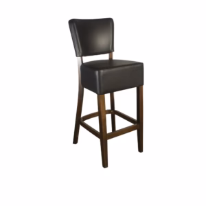 PUB LEATHER BAR STOOL BLACK 1971