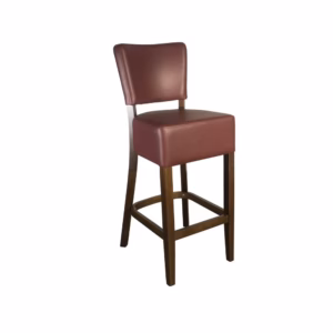 PUB LEATHER BAR STOOL BURGUNDY 1971