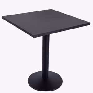 RESTAURANT TABLE DARK OR LIGHT WALNUT DOME BASE