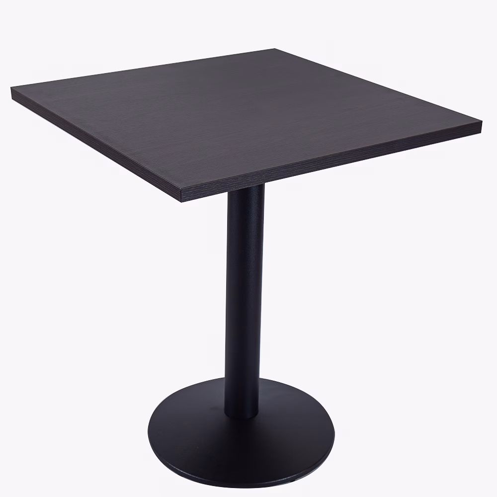 RESTAURANT TABLE DARK OR LIGHT WALNUT DOME BASE