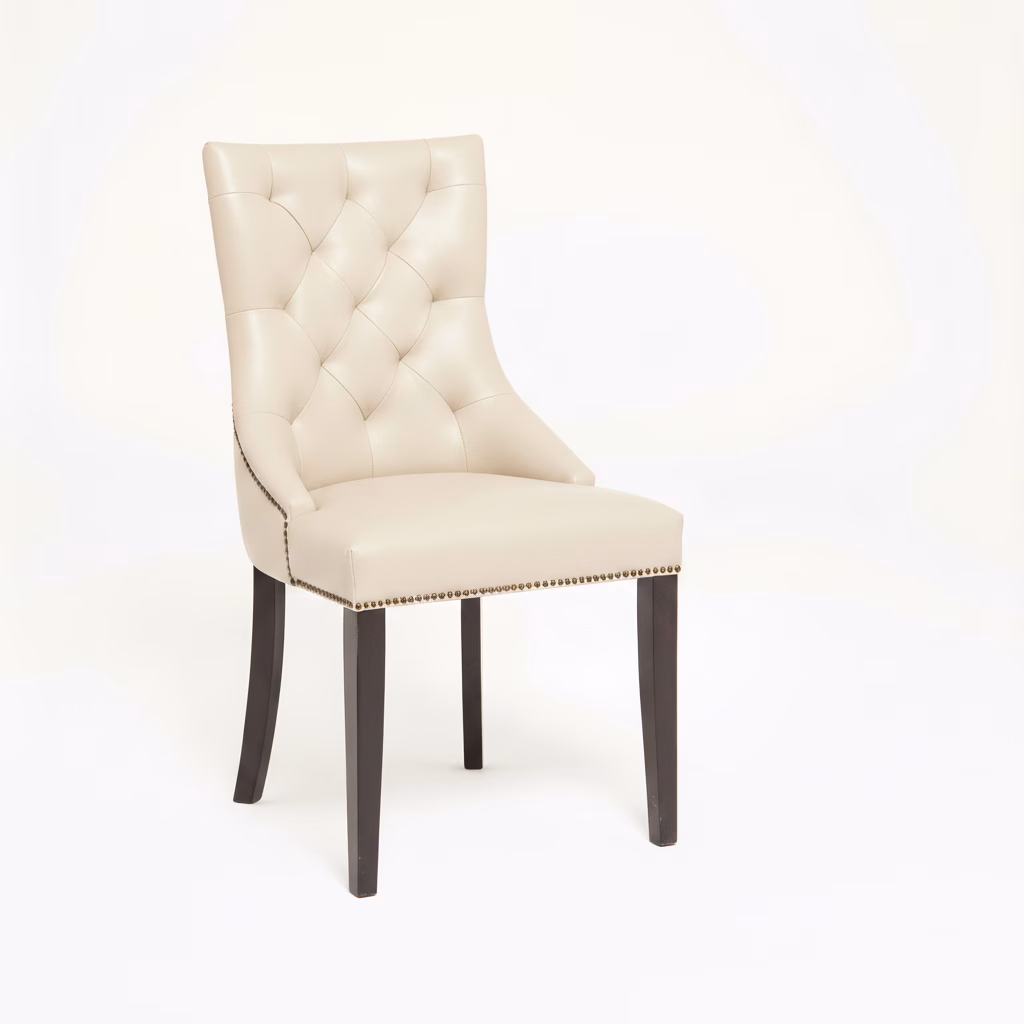 RESTAURANT LEATHER DINING CHAIR 1938 CREAM