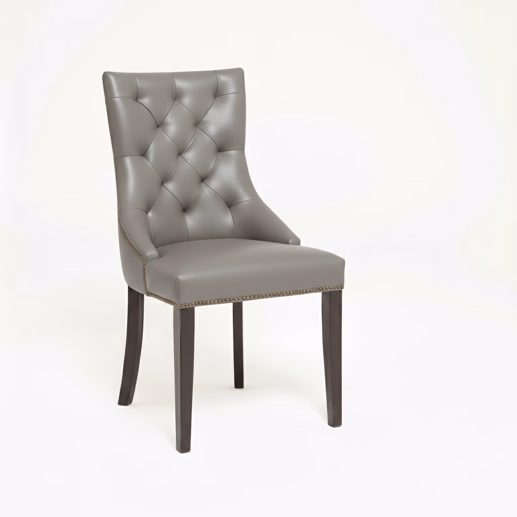 RESTAURANT LEATHER DINING CHAIR 1938 GREY