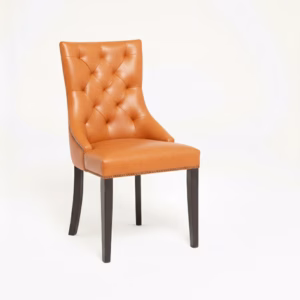 RESTAURANT LEATHER DINING CHAIR 1938 ORANGE